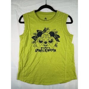 Disney Shirt Tank Top Adult Medium Green Animal Kingdom Mickey Mouse Safari